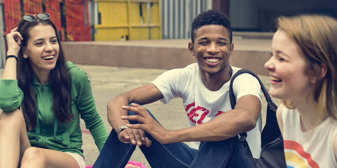 Group of teens laughing
