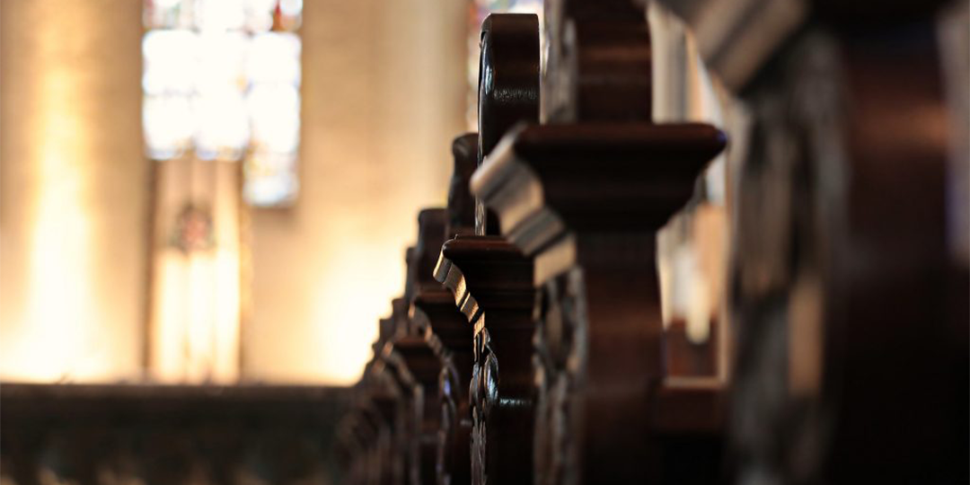 Image of sides of church pews