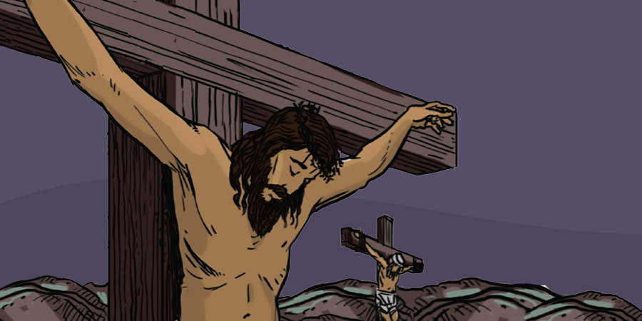 Illustration of Jesus on the cross
