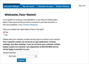 account number and zip code