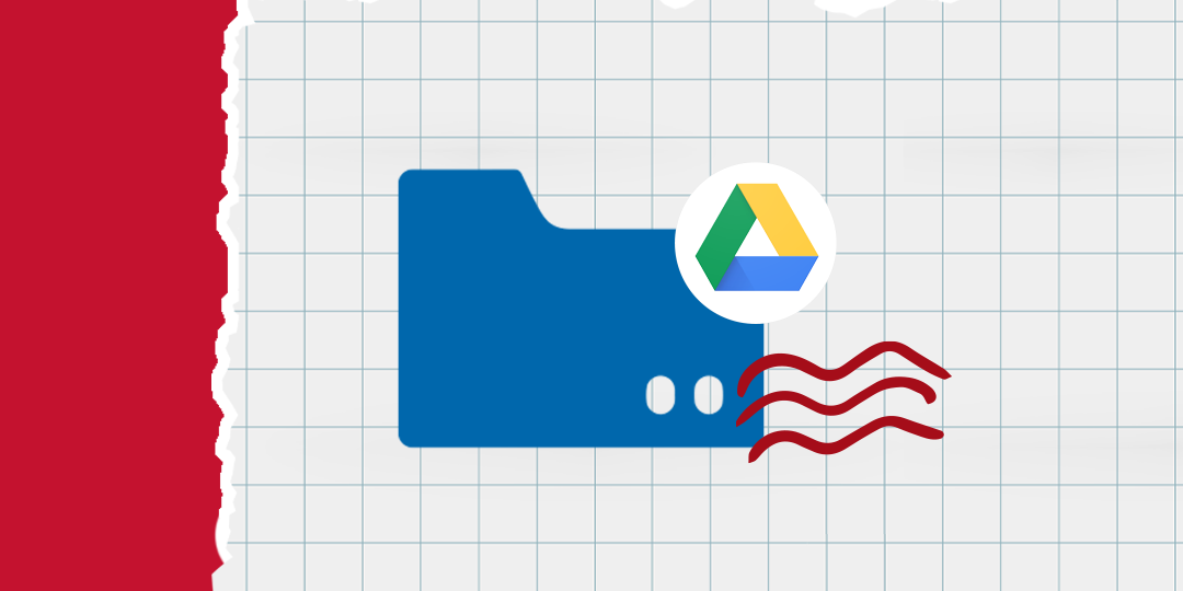 Icon of a folder with the Google Drive logo