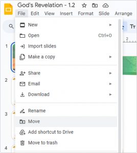 Google Slide Move File