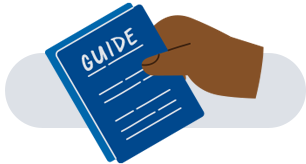 Hand holding a guide