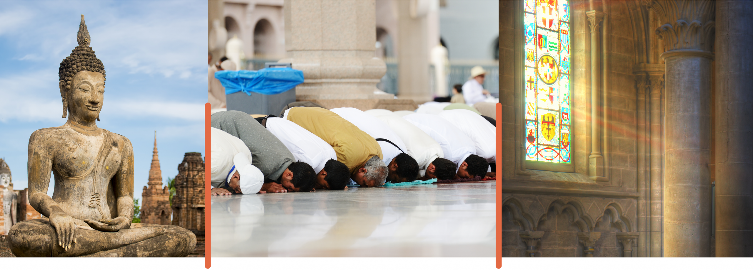 Images representing major religions of the world