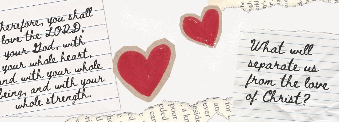 Heart collage with Bible verses